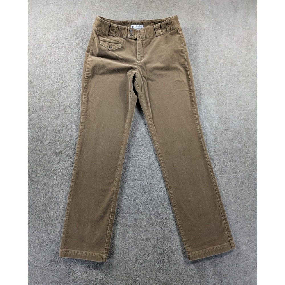Columbia Pants Womens Size 10R Tan River Resort Velvet Straight Mid Rise